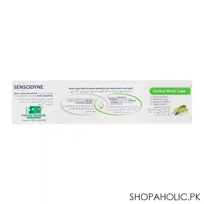 sensodyne herbal multi care daily care toothpaste, 100g image4