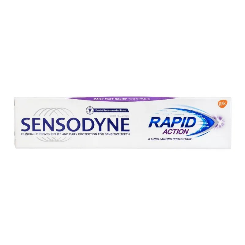 sensodyne rapid action long lasting protection toothpaste, 100g image2