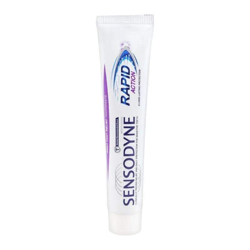 sensodyne rapid action long lasting protection toothpaste, 100g main image