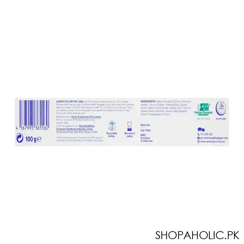 Sensodyne Rapid Action Long Lasting Protection Toothpaste, 100g, Save Rs.50/- - Image 3