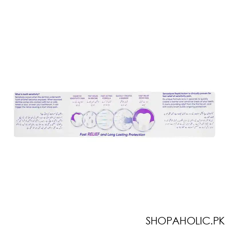 Sensodyne Rapid Action Long Lasting Protection Toothpaste, 100g, Save Rs.50/- - Image 2