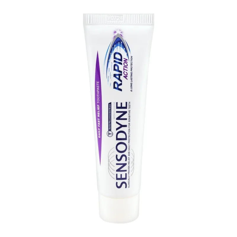 sensodyne rapid action long lasting protection toothpaste, 70g main image