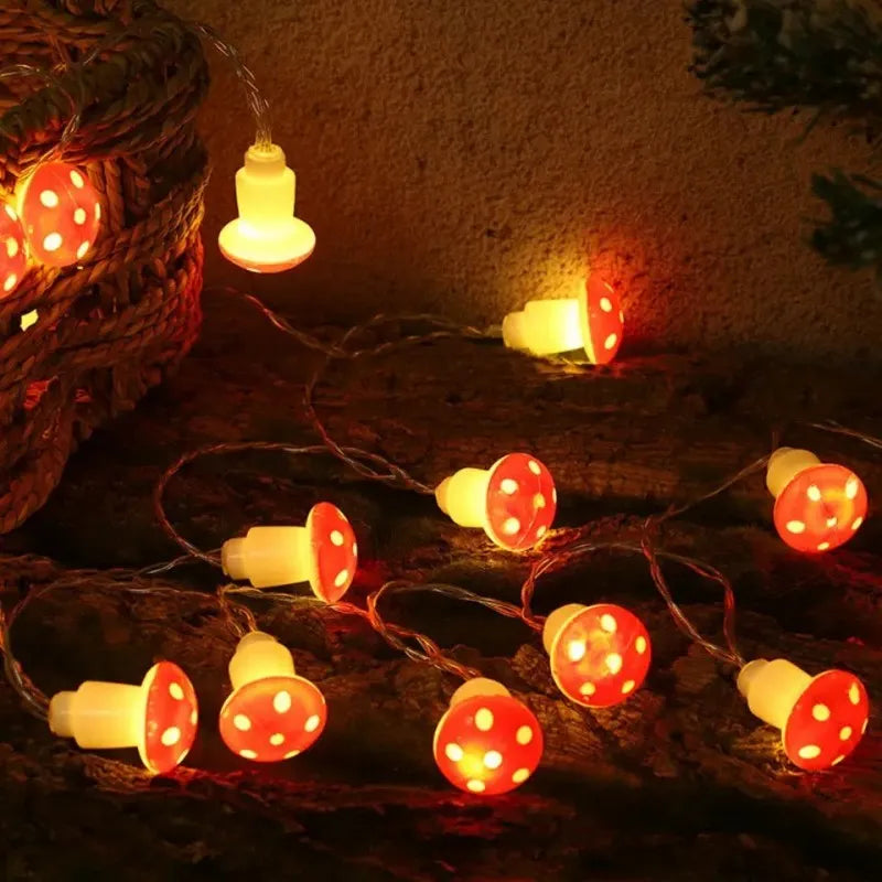 set of 10 3d mushroom string light image5