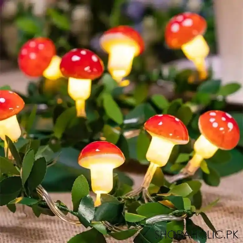 set of 10 3d mushroom string light main image