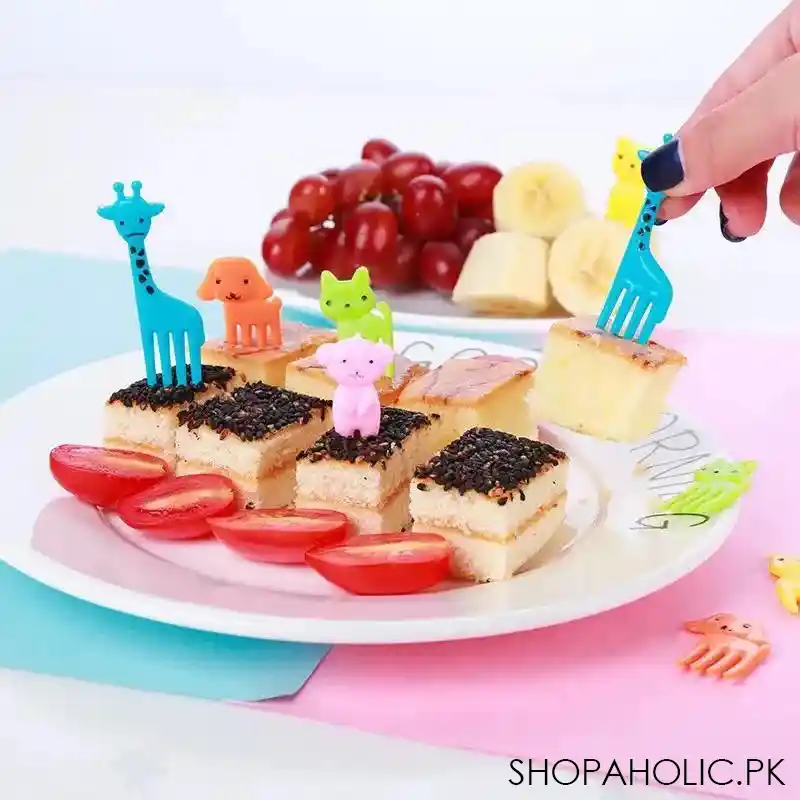 (set of 10) animal fruity forks image3