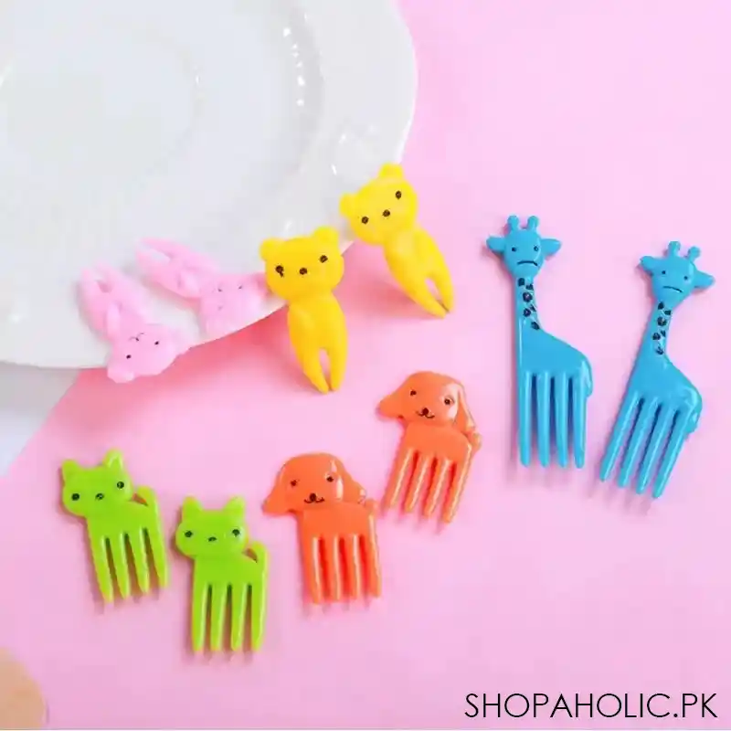 (set of 10) animal fruity forks image4