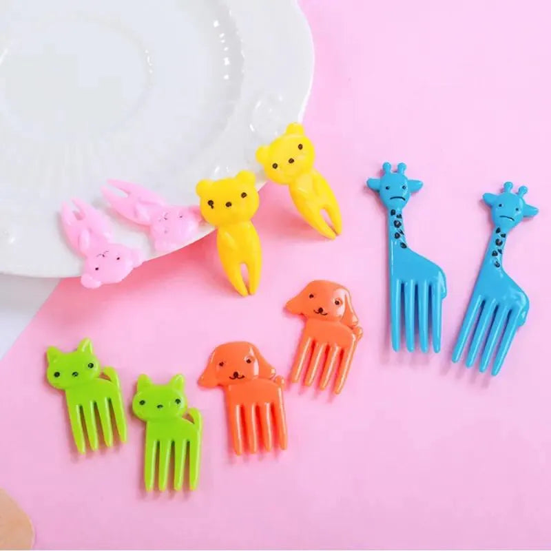 (set of 10) animal fruity forks image4