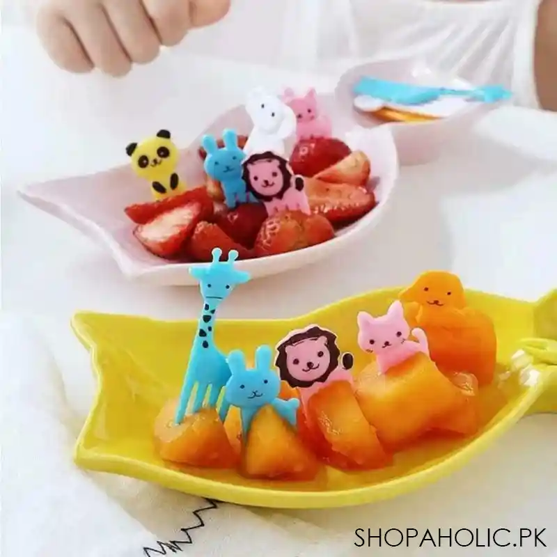 (set of 10) animal fruity forks image5