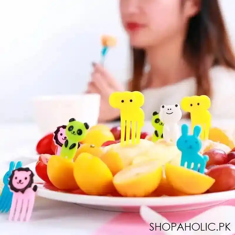 (set of 10) animal fruity forks main image