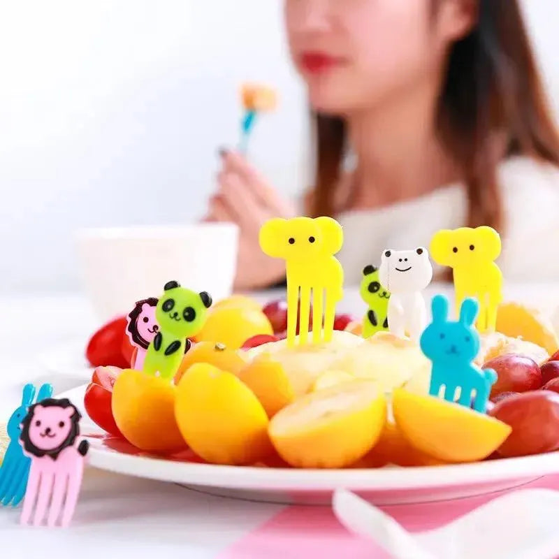 (set of 10) animal fruity forks main image