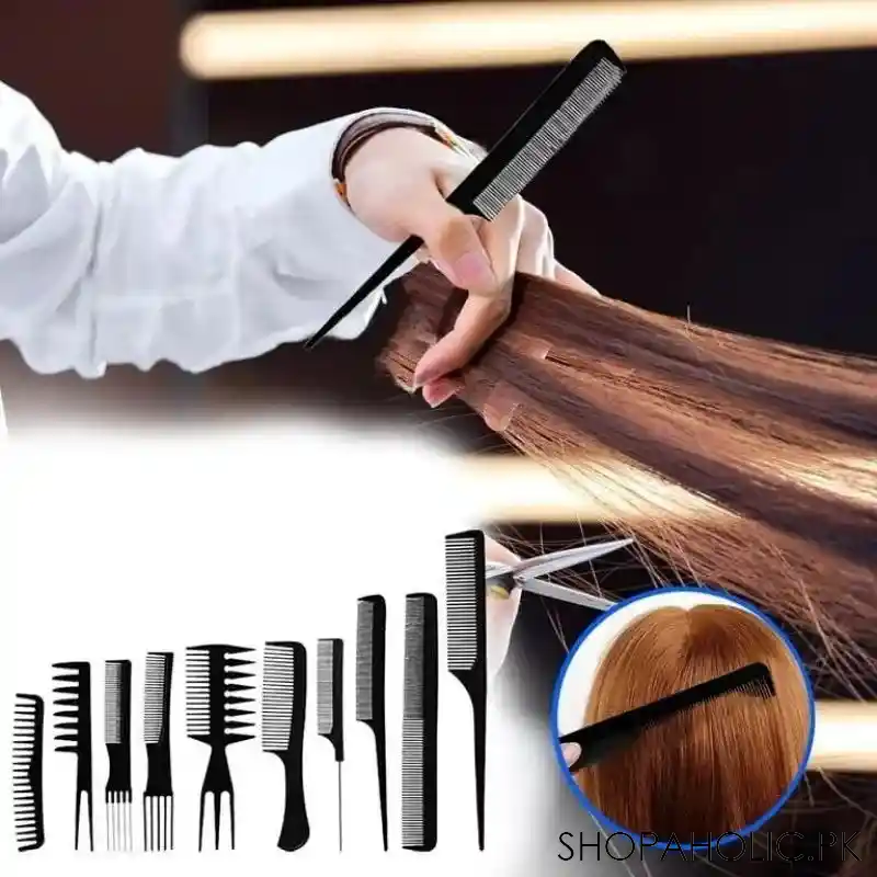 set of 10 hair styling comb image2