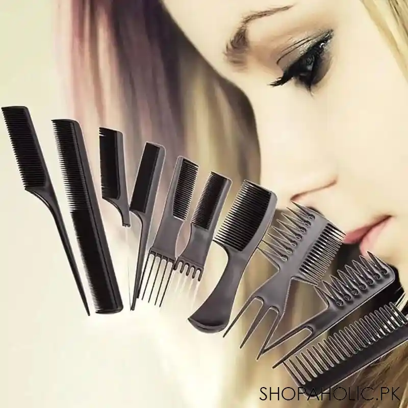 set of 10 hair styling comb image3