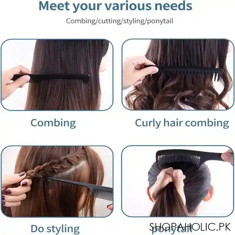 set of 10 hair styling comb image4