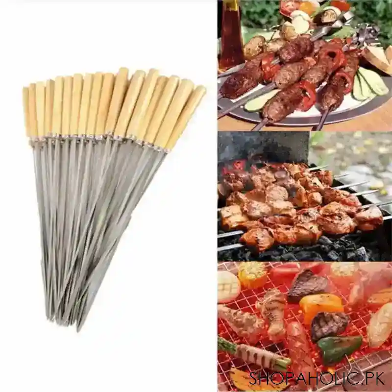 set of 10 reusable bbq skewers image4