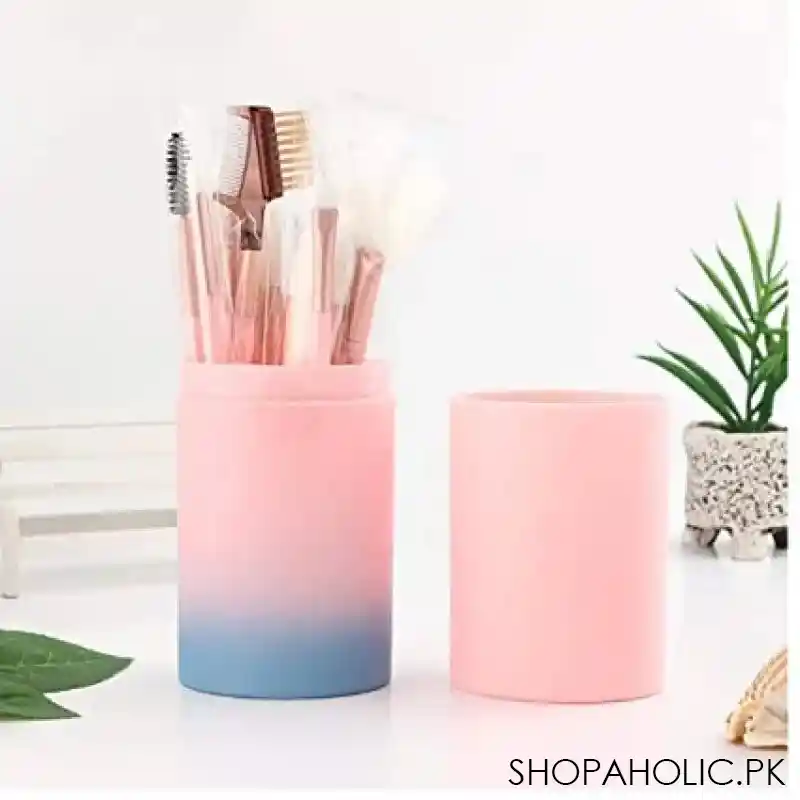 set of 12 makeup brush bucket main image