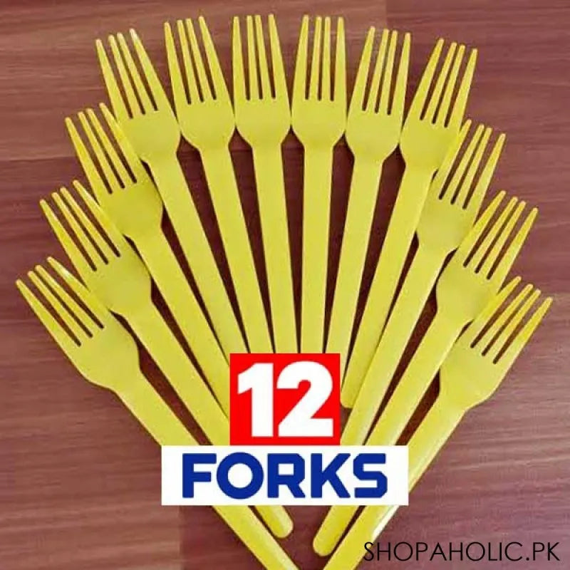 (set of 12) plastic forks   highest quality main image