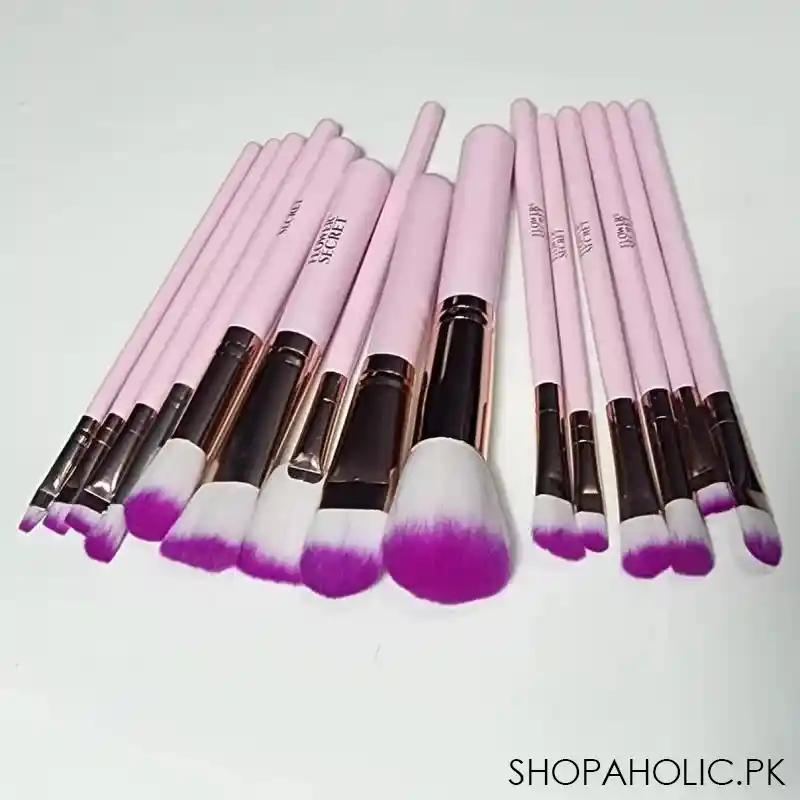 set of 15 mini travel portable makeup brushes main image