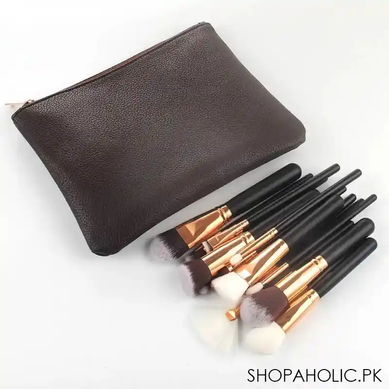 set of 15 pro makeup brush set image5