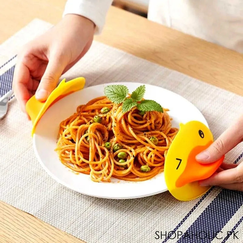 (set of 2) cute duck silicone pinch grip heat resistant finger protector pot holder image3