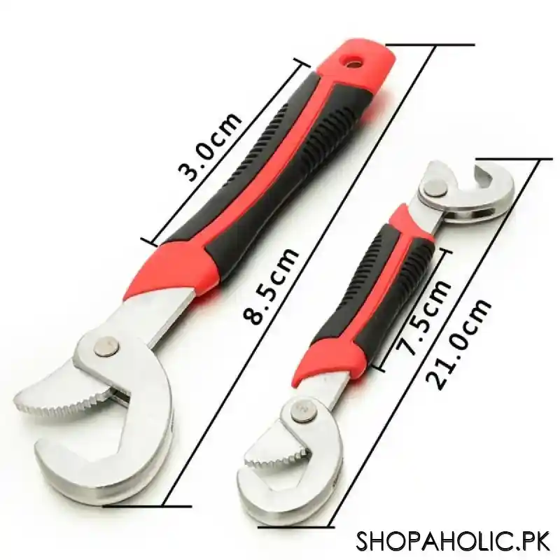 (set of 2) multifunction adjustable wrench snap n grip tool image2