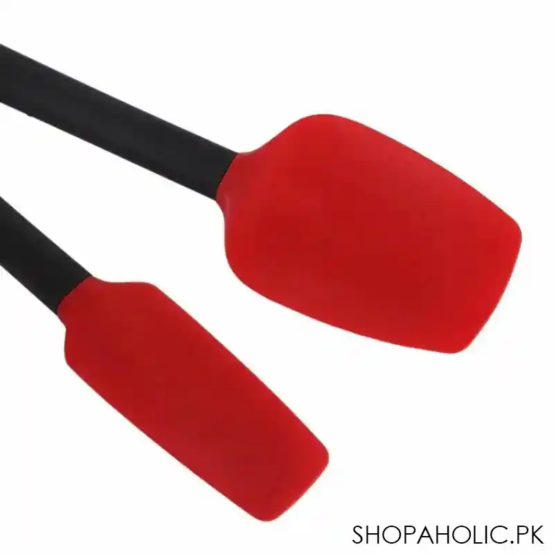 set of 2 silicone non stick mixing scraper spatula main image