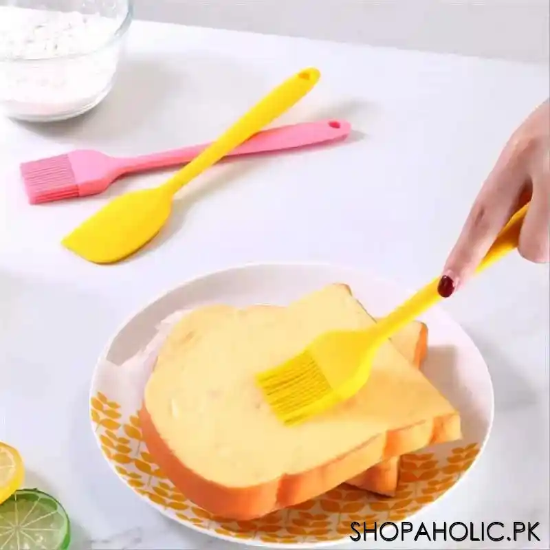 (set of 2) silicone spatula & oil brush main image