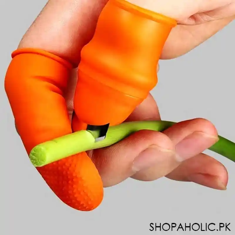 (set of 2) silicone thumb finger protector vegetable cutter main image