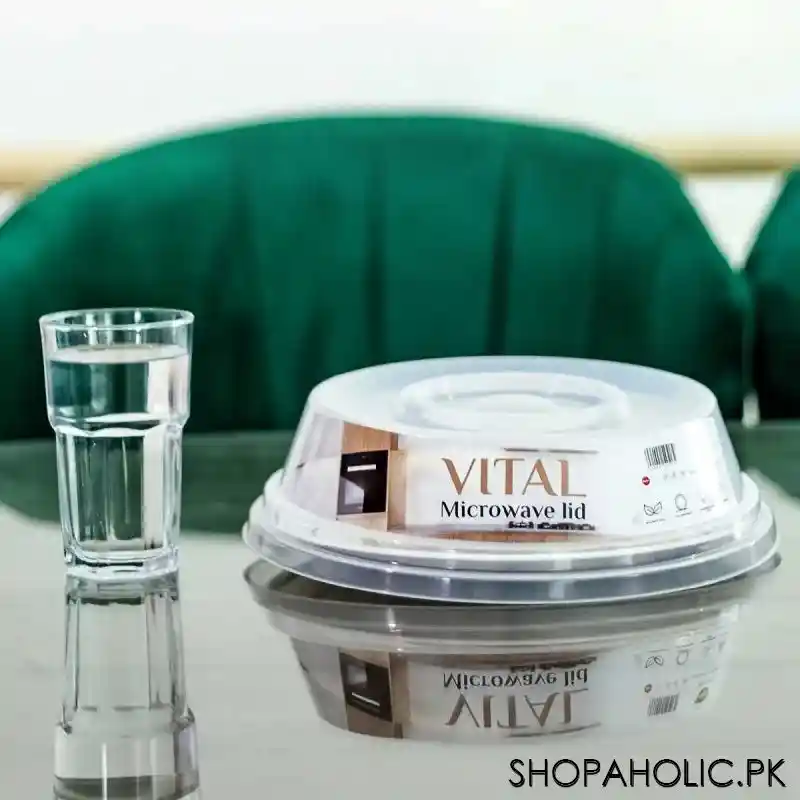 (set of 2) vital microwave tray with microwave lid image3