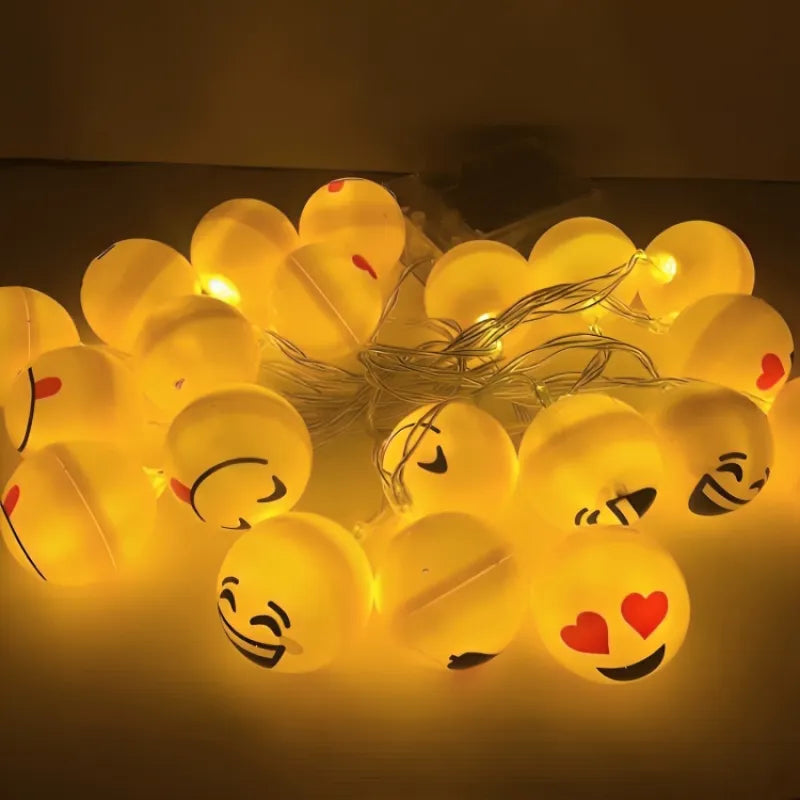 set of 20 emoji string light main image