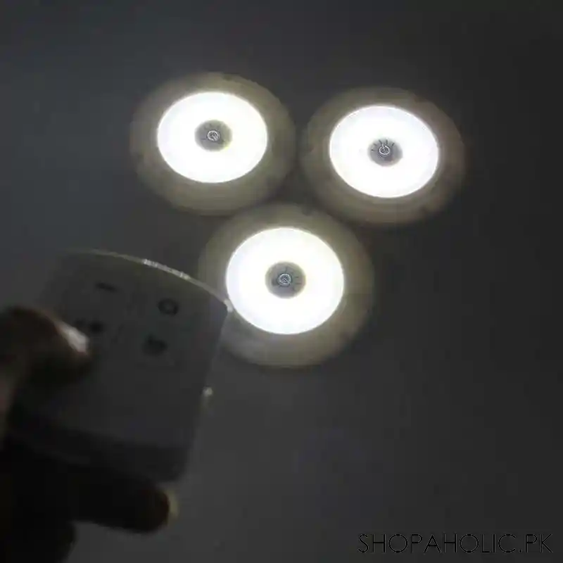 (set of 3) 2 in 1 led and cob light with remote control image2