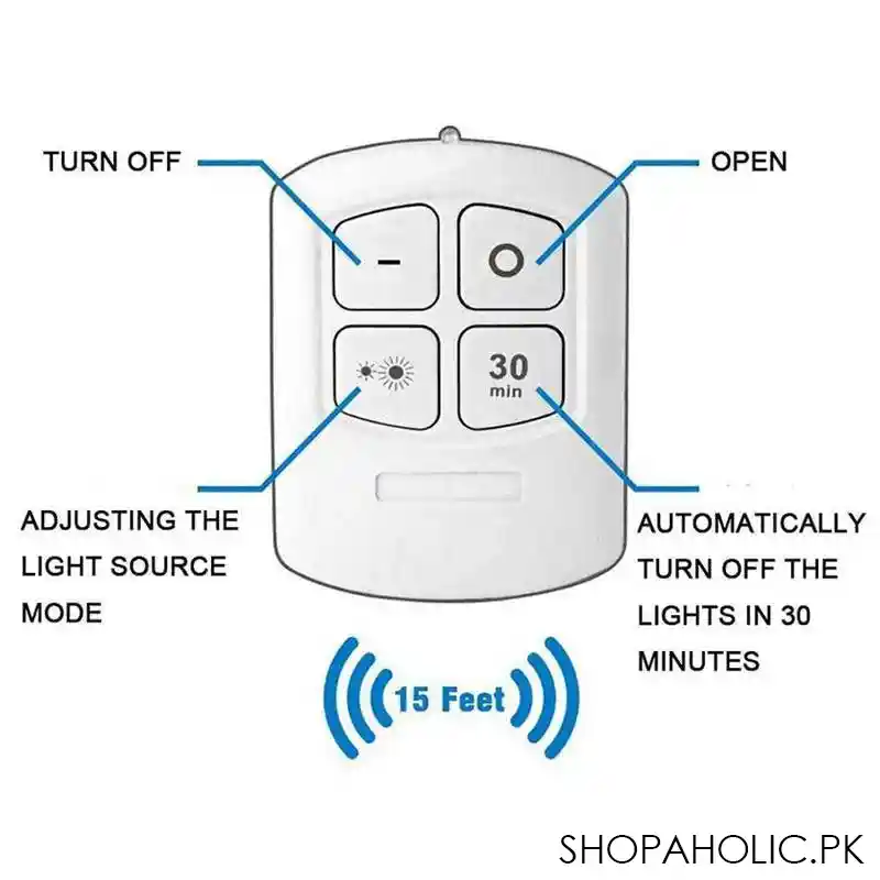 (set of 3) 2 in 1 led and cob light with remote control image9