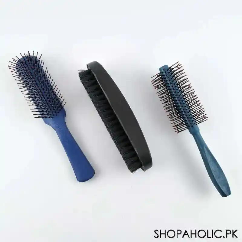 (set of 3) classic hair brush roller and shoe brush image2