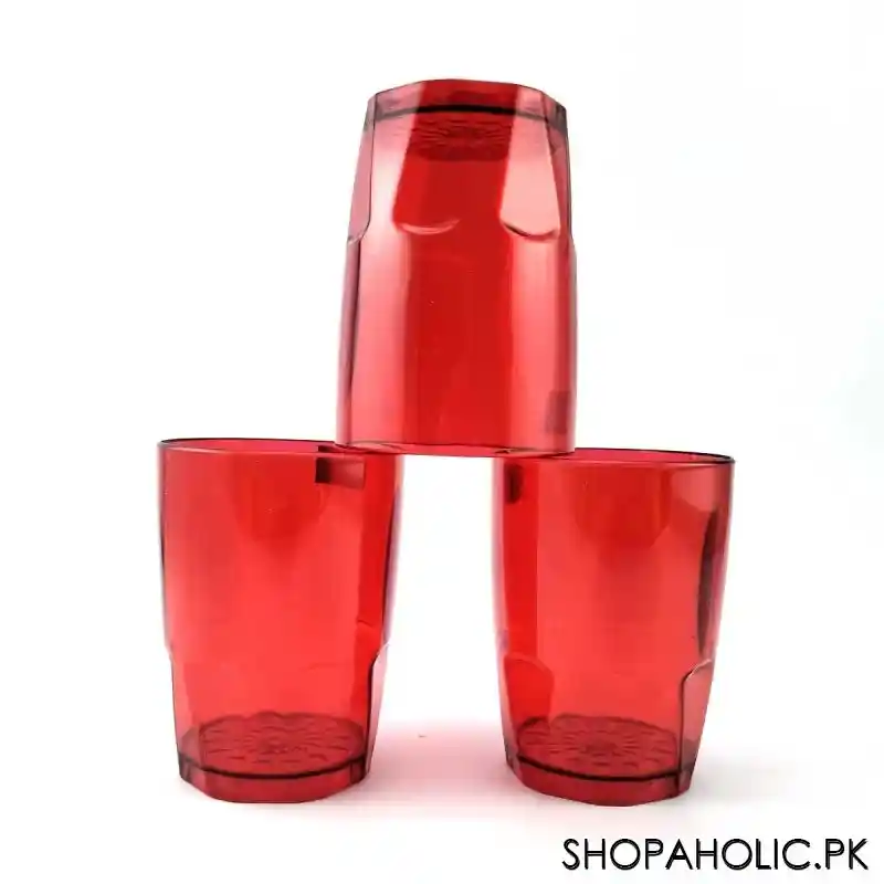 (set of 3) crystal plastic glass image3