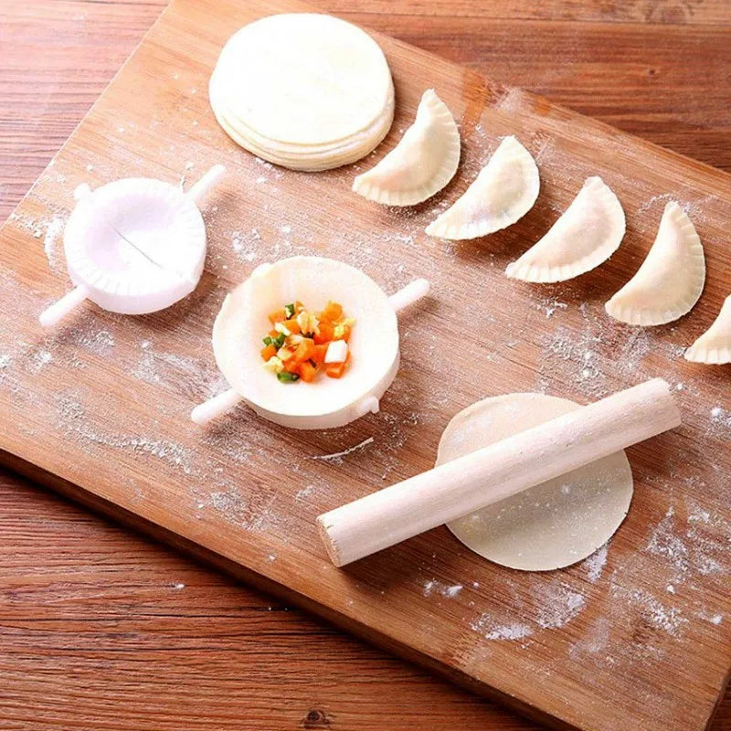 (set of 3) dumpling mould and wooden rolling pin image2