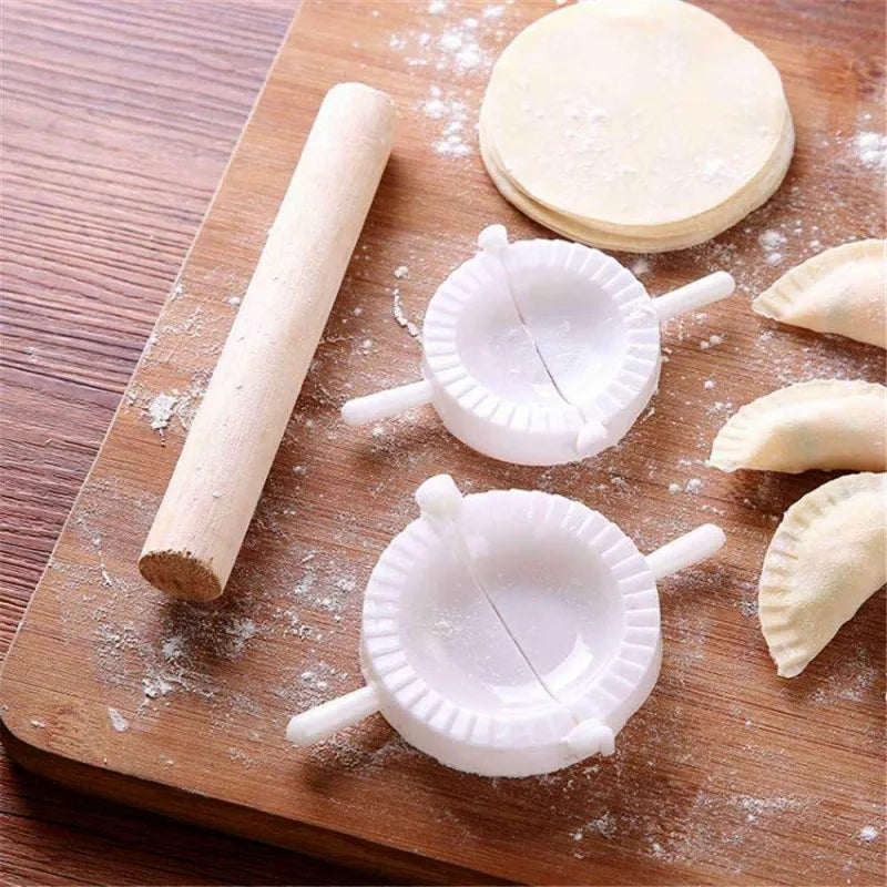 (set of 3) dumpling mould and wooden rolling pin main image