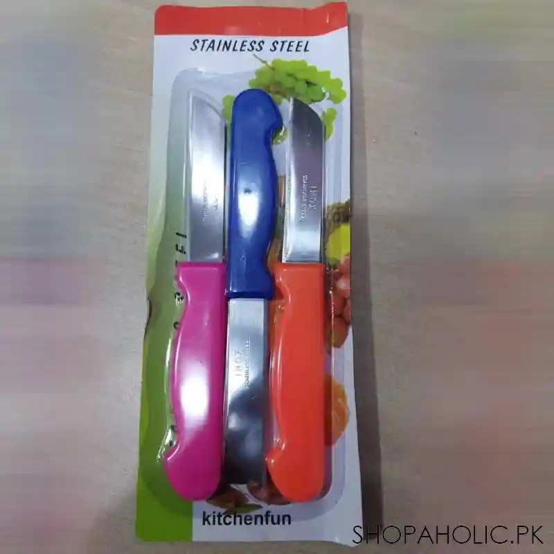 (set of 3) fruit cutting kitchen knife main image