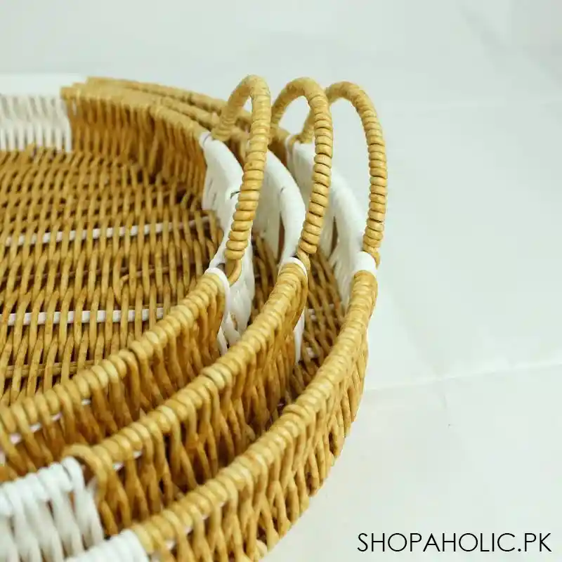 set of 3 oval rattan basket image4