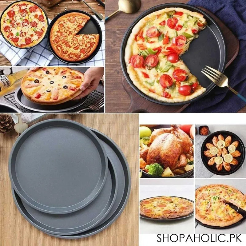 (set of 3) pizza pan set (size: small medium large) image3