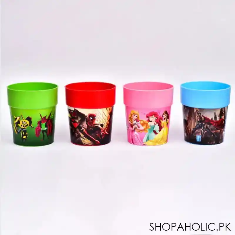 set of 4 cartoon glass image2