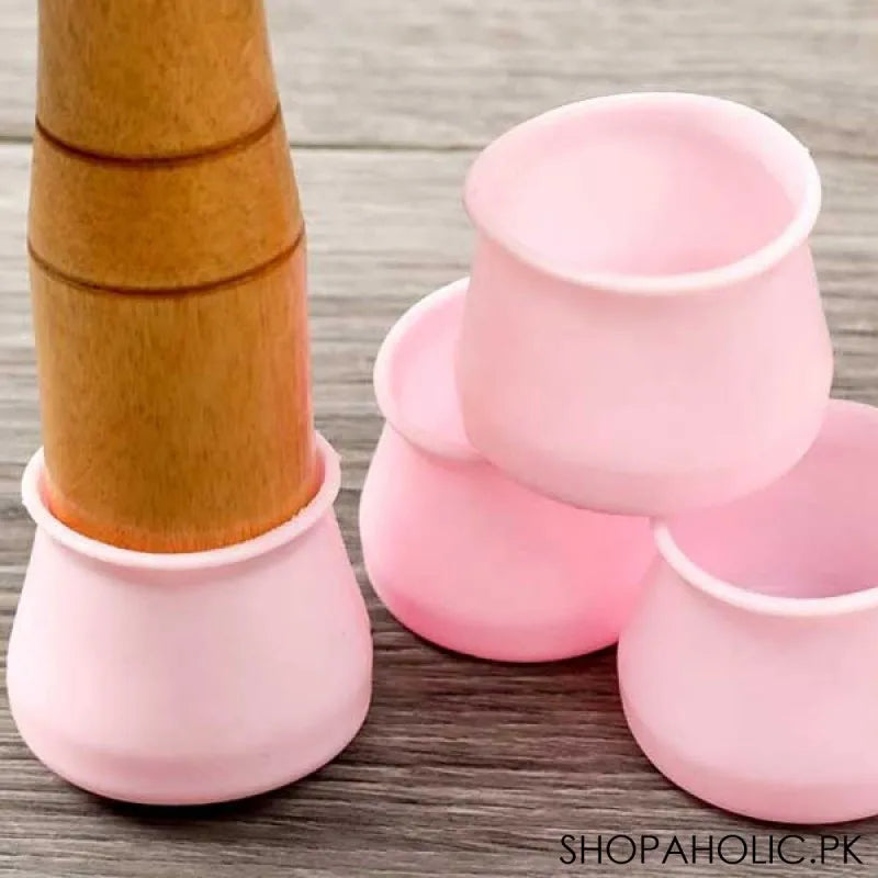 (set of 4) furniture silicone protection cover   pink main image