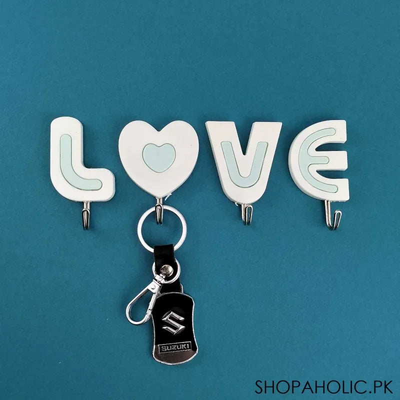 (set of 4) love alphabets hooks main image