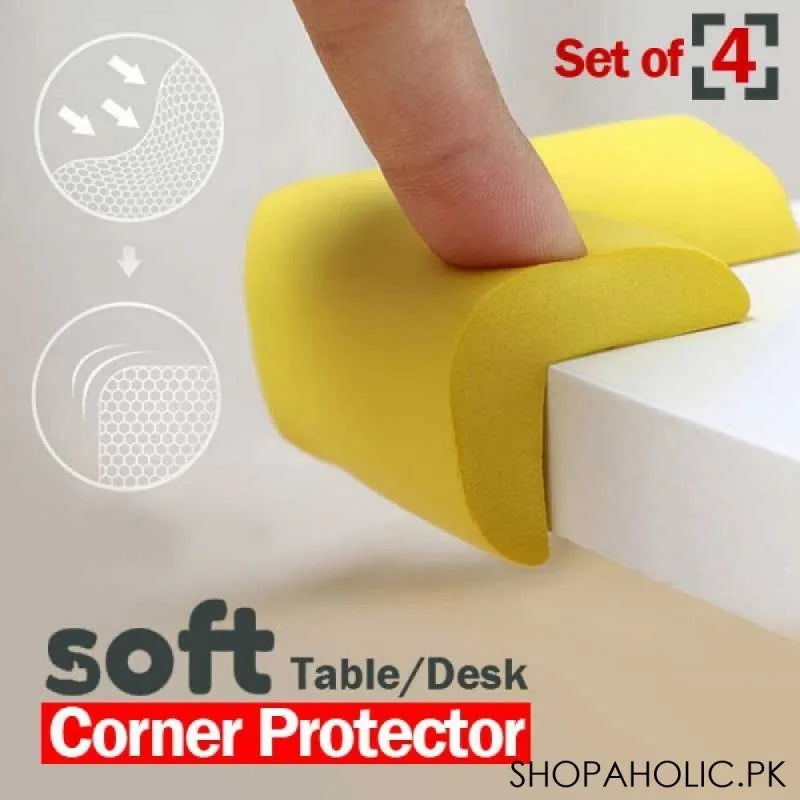 (set of 4) soft table desk corner protector main image