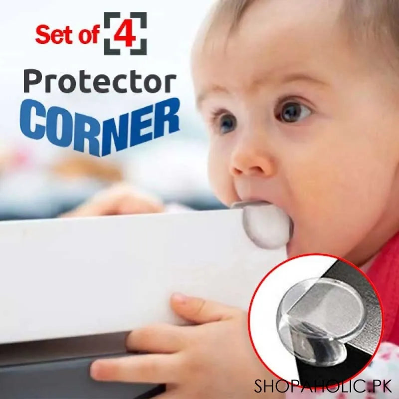 (set of 4) transparent table desk corner protector main image