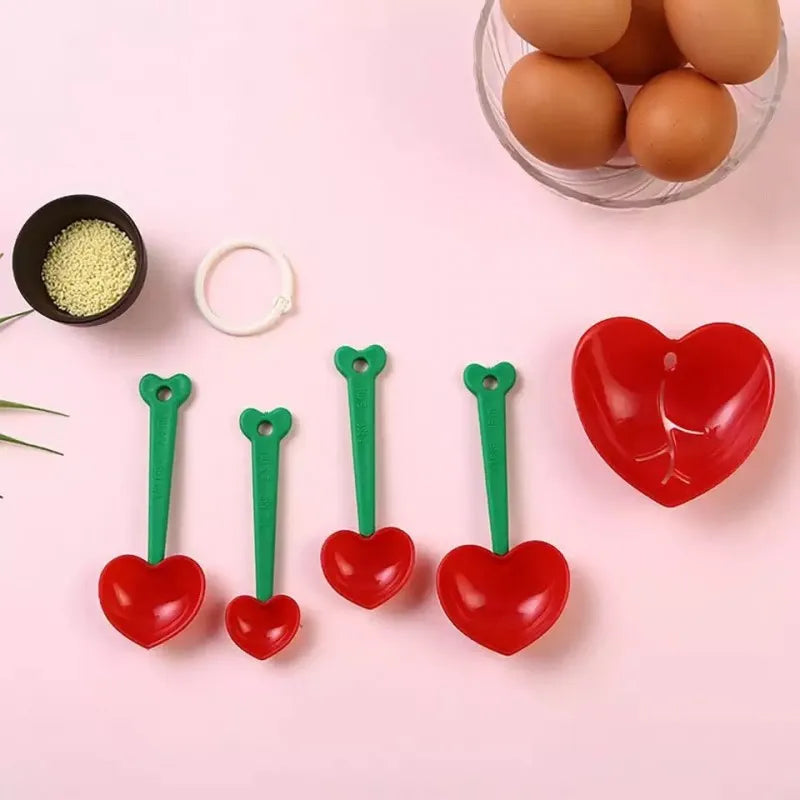 set of 5 heart measuring spoon set image5