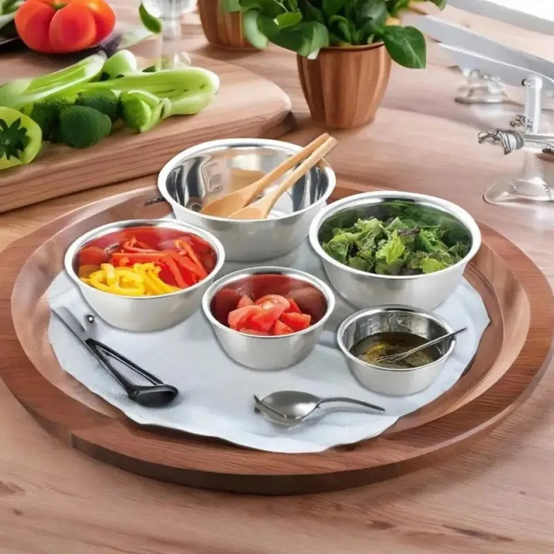 set of 5 metal mixing bowls image5