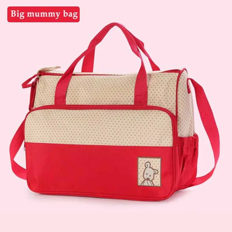 set of 5 mommy bags (big bag, medium bag, thermos bag, food separate bag, thick urine pad) image3