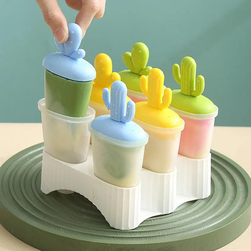 set of 6 cactus popsicle maker main image