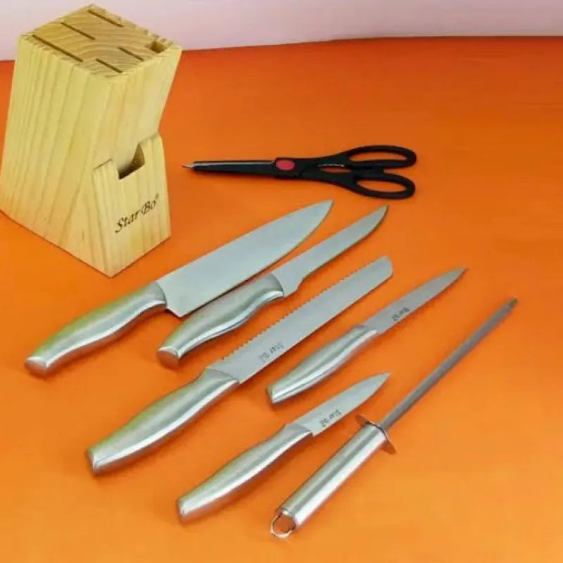 set of 6 classic steel knife set image2