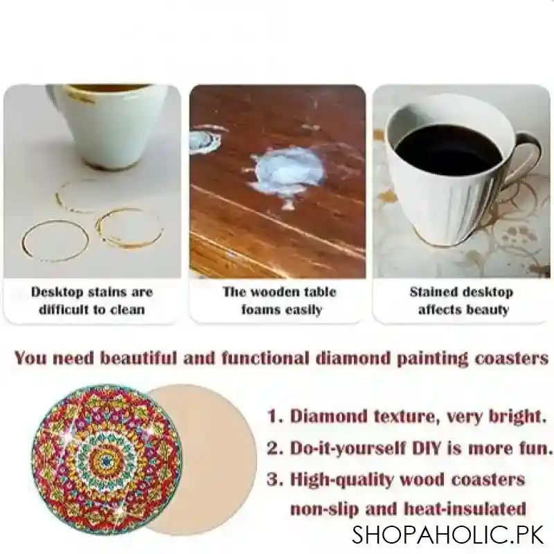 set of 6 diamond cup coaster image5