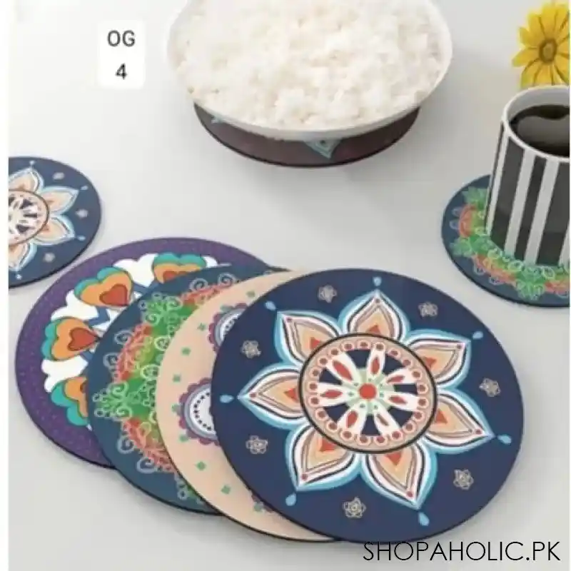 set of 6 diamond cup coaster main image